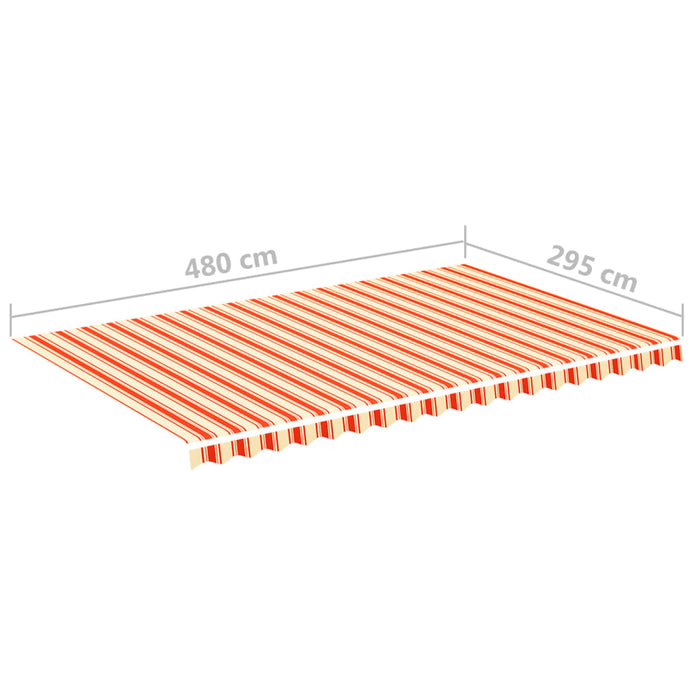 Tessuto di Ricambio per Tenda da Sole Giallo e Arancio 5x3 m 312021