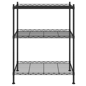 Scaffale a 3 Livelli 60x35x76 cm Nero 150 kg 324620