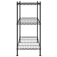 Scaffale a 3 Livelli 60x35x76 cm Nero 150 kg