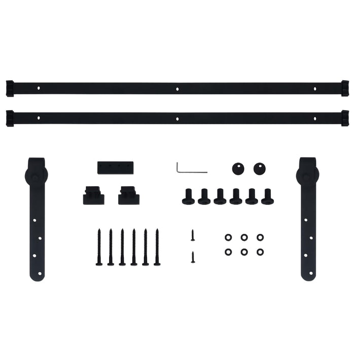 Kit Mini Porta Scorrevole Stalla in Acciaio al Carbonio 200 cm cod mxl 73087