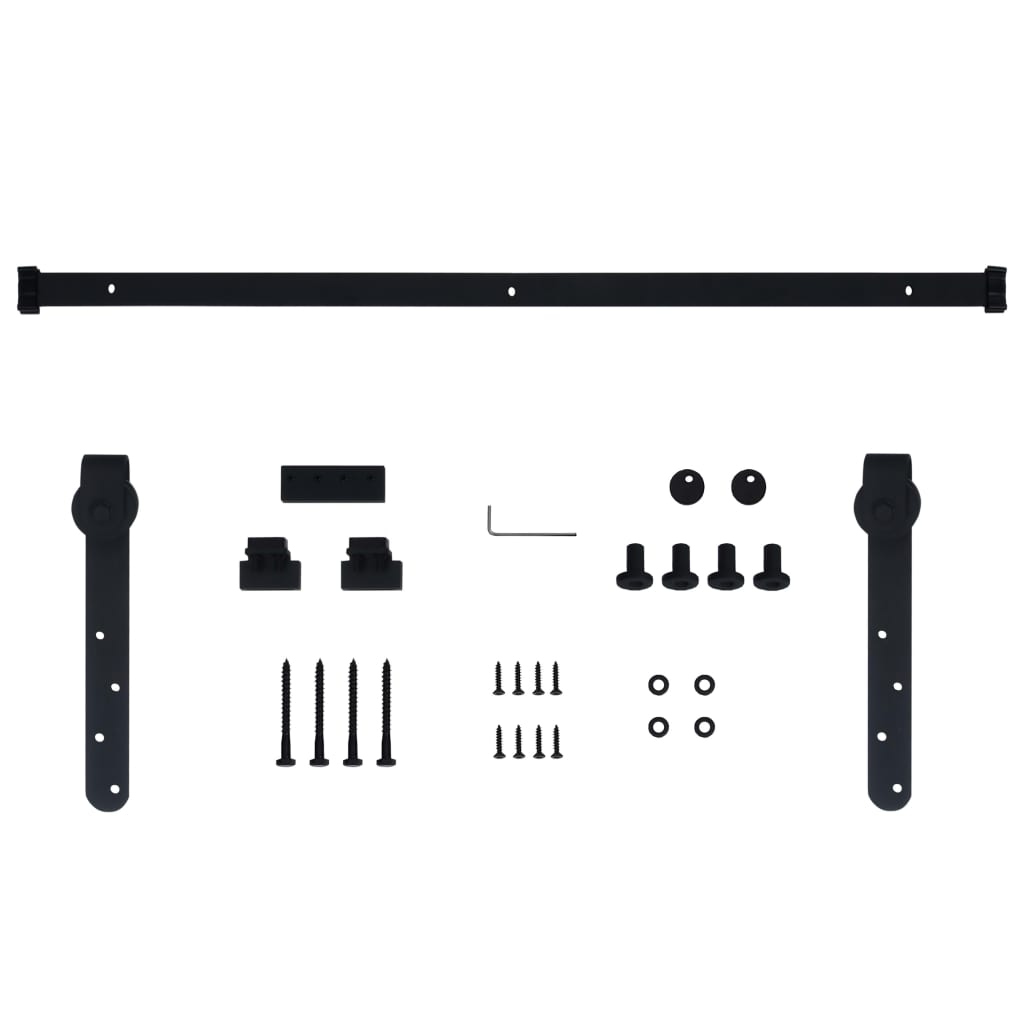 Kit Mini Porta Scorrevole Stalla in Acciaio al Carbonio 152 cm cod mxl 68359