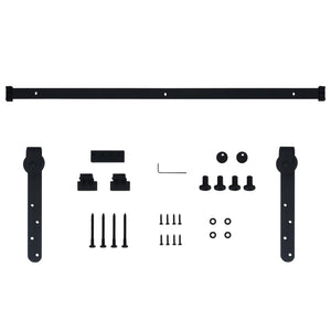 Kit Mini Porta Scorrevole Stalla in Acciaio al Carbonio 152 cm