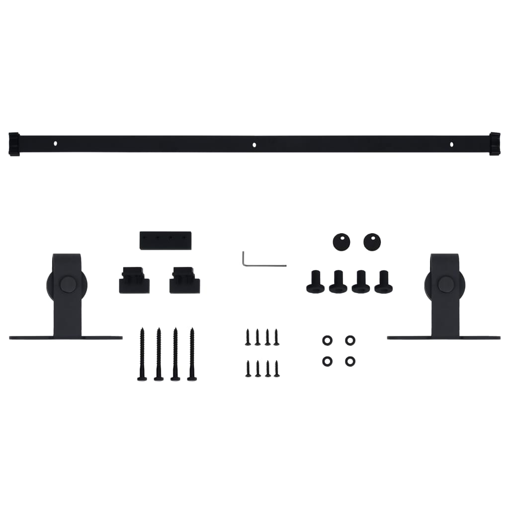 Kit Mini Porta Scorrevole Stalla in Acciaio al Carbonio 152 cm cod mxl 68364