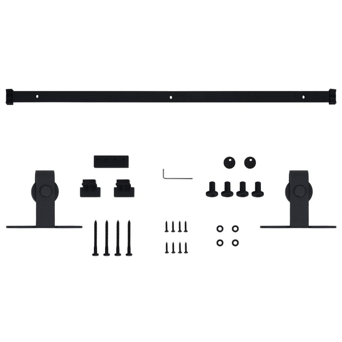 Kit Mini Porta Scorrevole Stalla in Acciaio al Carbonio 122 cm cod mxl 68362