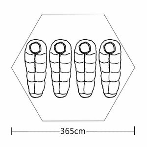 Tenda per 4 Persone Grigia 93032