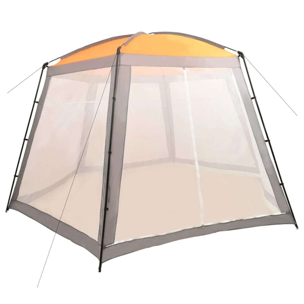 Tenda per Piscina in Tessuto 500x433x250 cm Grigia 93045