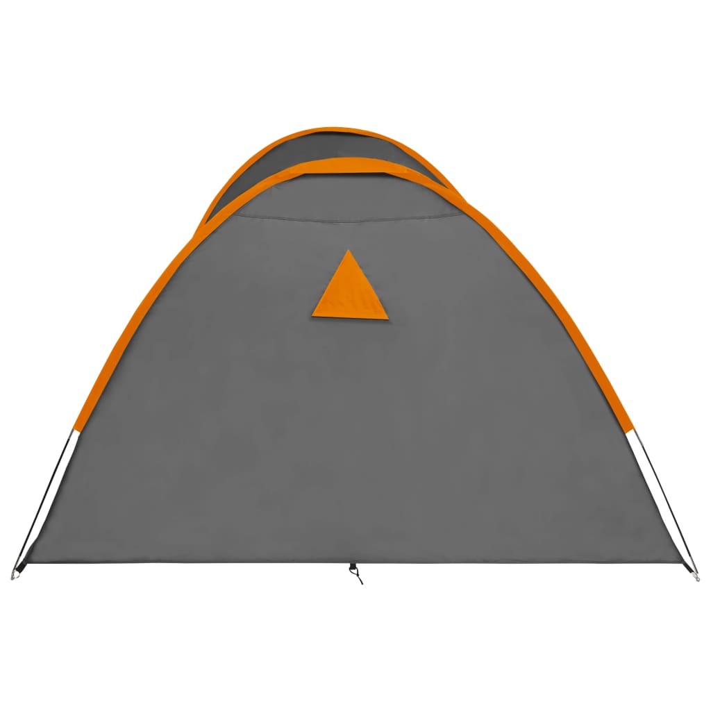 Tenda Igloo da Campeggio 650x240x190 cm 8 Posti Grigio Arancio cod mxl 73590