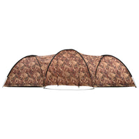 Tenda Igloo da Campeggio 650x240x190 cm per 8 Persone Mimetica 93052