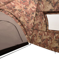 Tenda Igloo da Campeggio 650x240x190 cm per 8 Persone Mimetica 93052