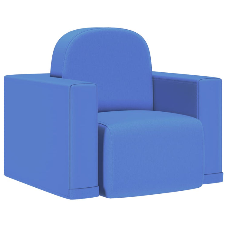 Divano per Bambini 2 in 1 Blu in Similpelle 325519