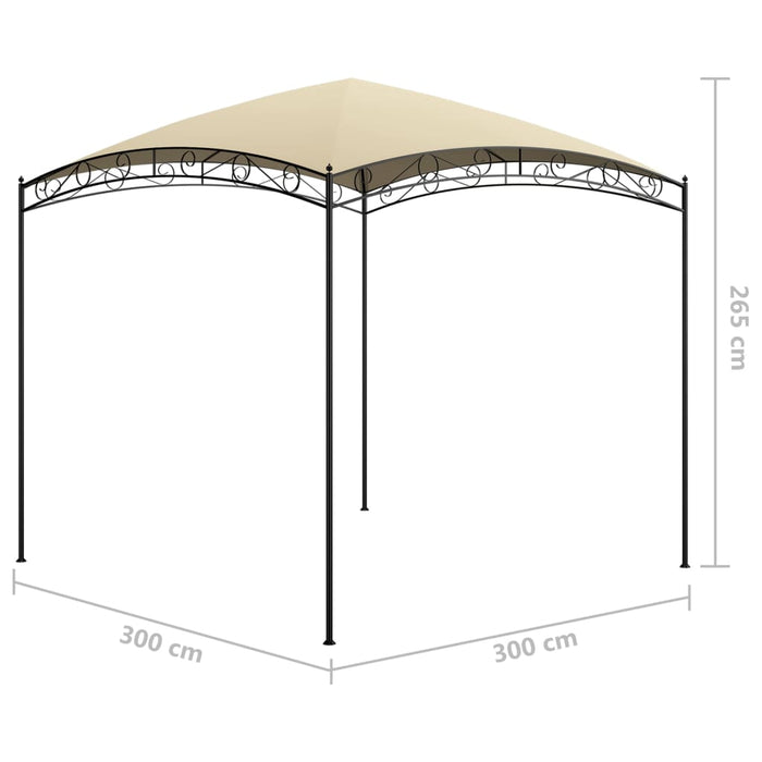 Gazebo 3x3x2,65 m Crema 180 g/m² cod mxl 66030