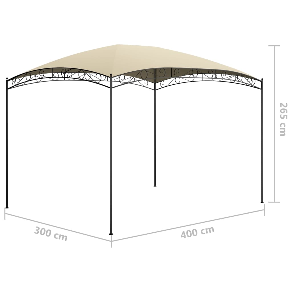 Gazebo 3x4x2,65 m Crema 180 g/m² 313909