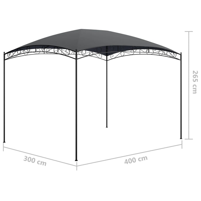 Gazebo 3x4x2,65 m Antracite 180 g/m² cod mxl 66102