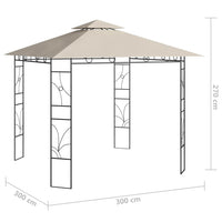 Gazebo 3x3x2,7 m Crema 160 g/m² 313912