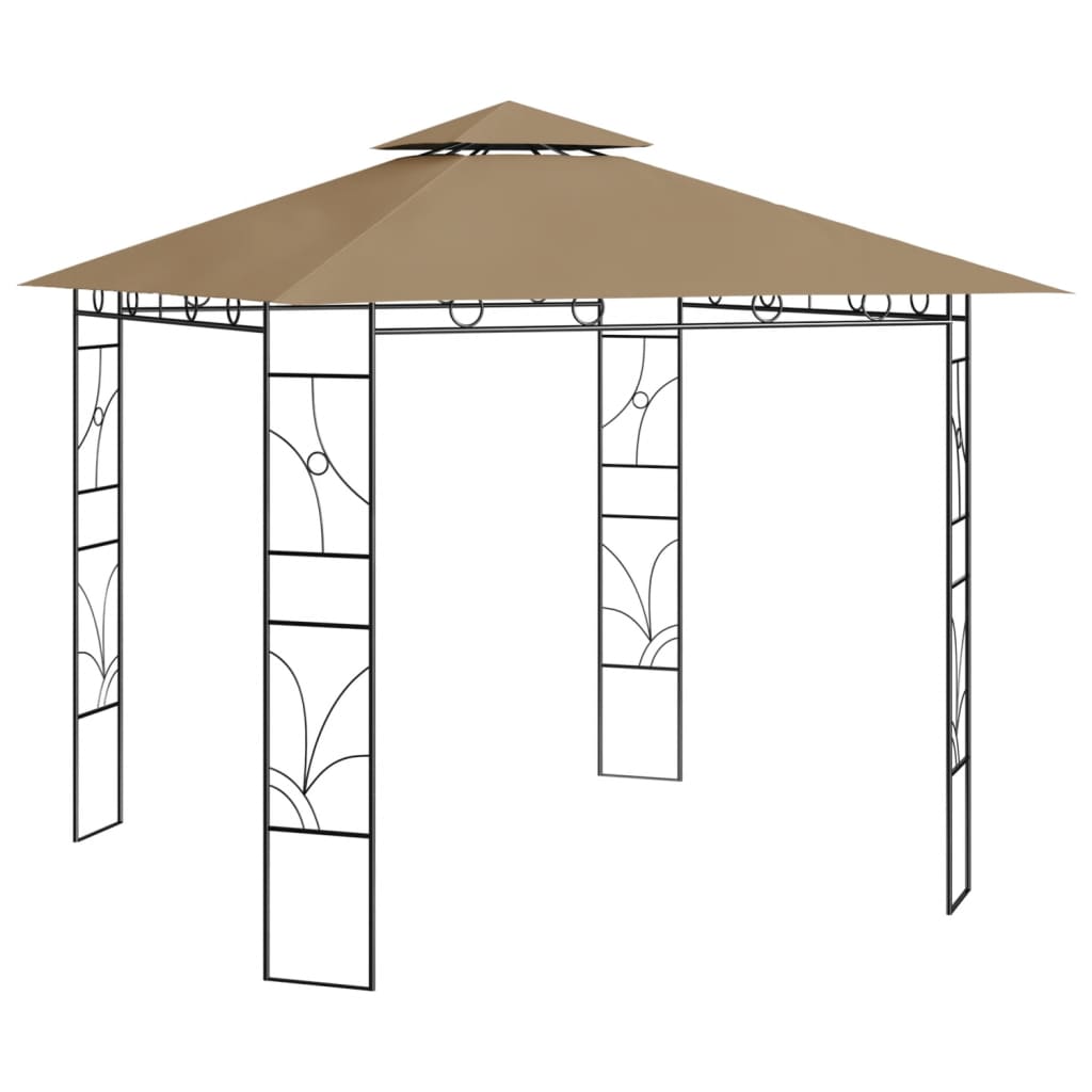 Gazebo 3x3x2,7 m Grigio Talpa 160 g/m² 313913