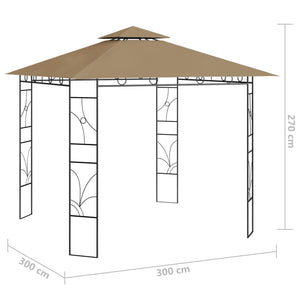 Gazebo 3x3x2,7 m Grigio Talpa 160 g/m² cod mxl 65953