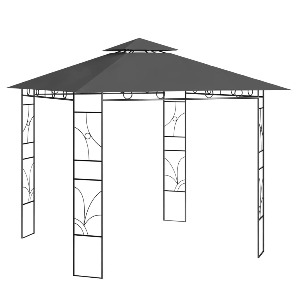 Gazebo 3x3x2,7 m Antracite 160 g/m² cod mxl 66145