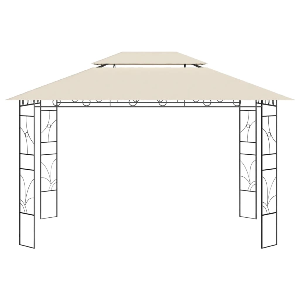 Gazebo 4x3x2,7 m Crema 160 g/m² cod mxl 65940