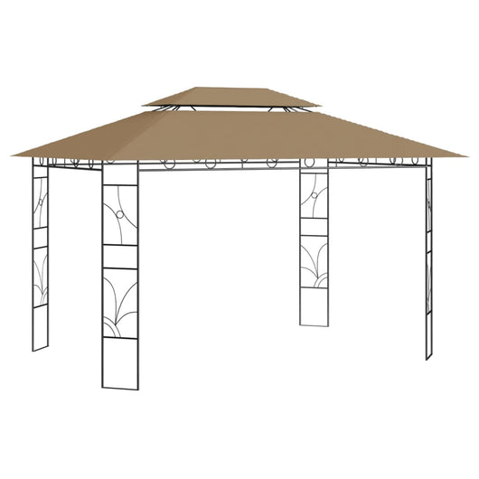 Gazebo 4x3x2,7 m Grigio Talpa 160 g/m² 313916