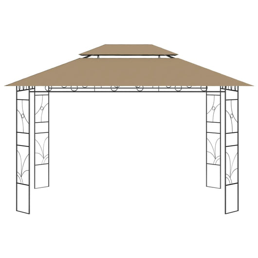 Gazebo 4x3x2,7 m Grigio Talpa 160 g/m² 313916