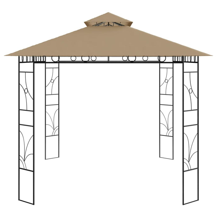 Gazebo 4x3x2,7 m Grigio Talpa 160 g/m² 313916