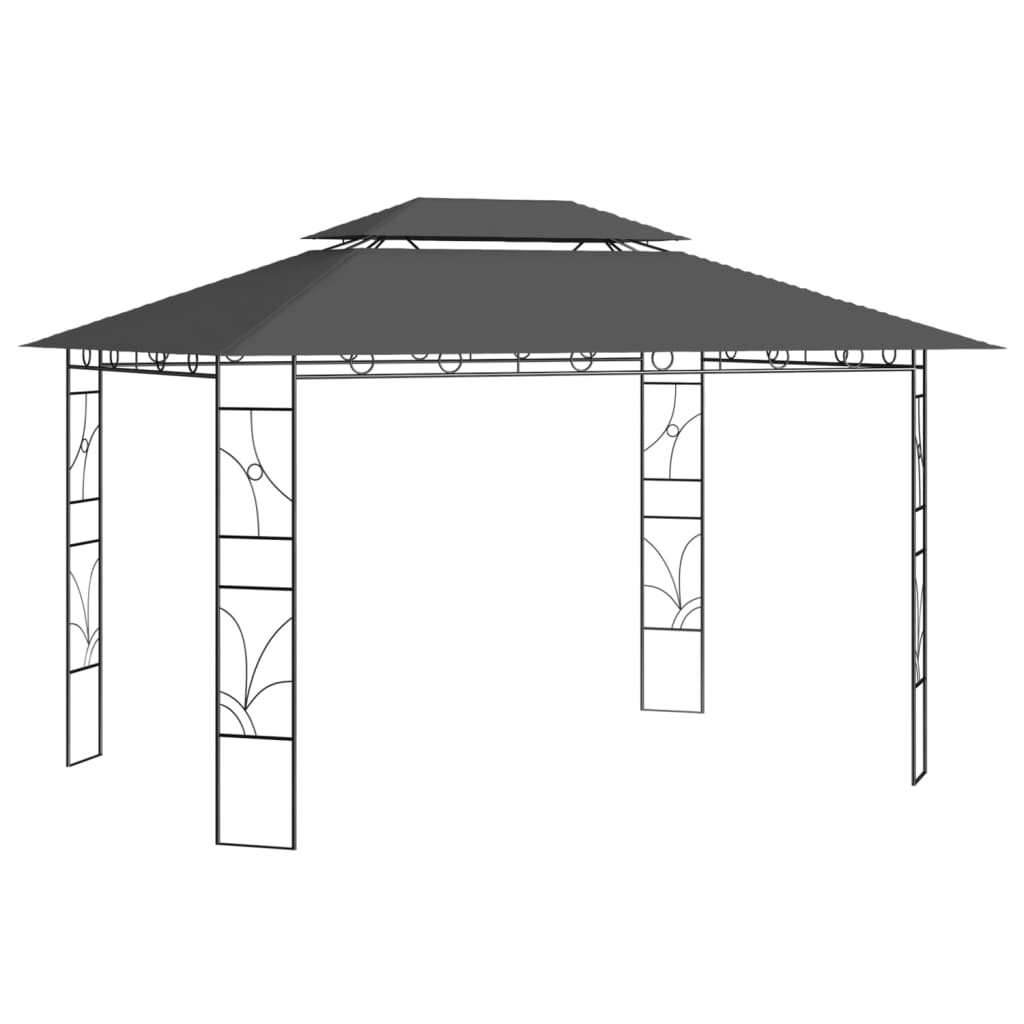 Gazebo 4x3x2,7 m Antracite 160 g/m²