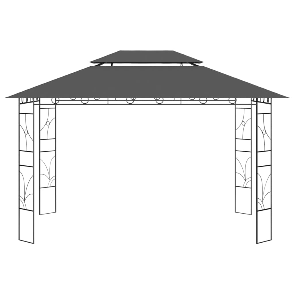 Gazebo 4x3x2,7 m Antracite 160 g/m²