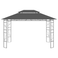 Gazebo 4x3x2,7 m Antracite 160 g/m²