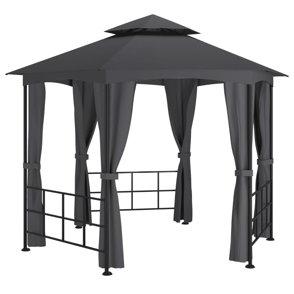 Gazebo con Pareti Laterali 3,1x2,7 m Antracite 313933