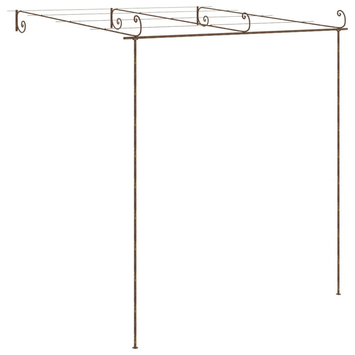 Pergolato da Giardino Marrone Anticato 3x3x2,5 m in Ferro 313997