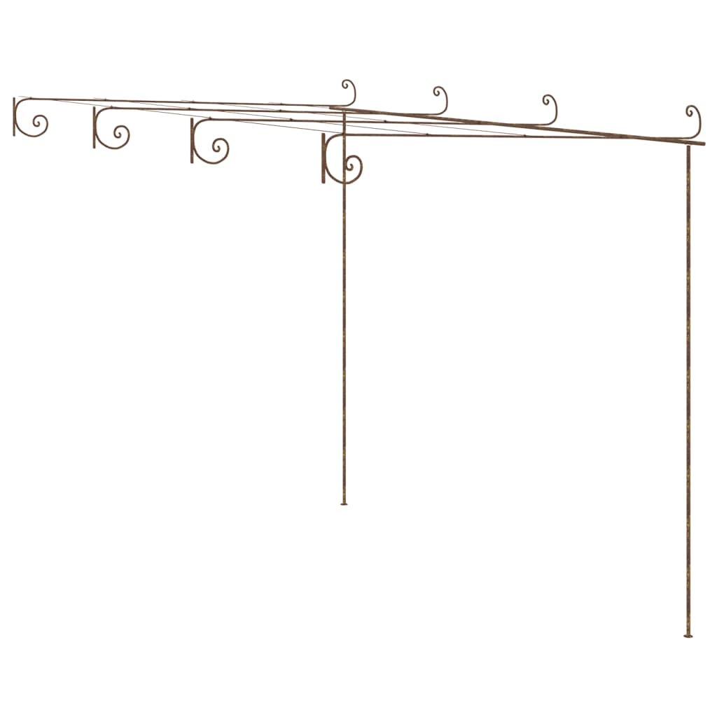 Pergolato da Giardino Marrone Anticato 4x3x2,5 m in Ferrocod mxl 97152