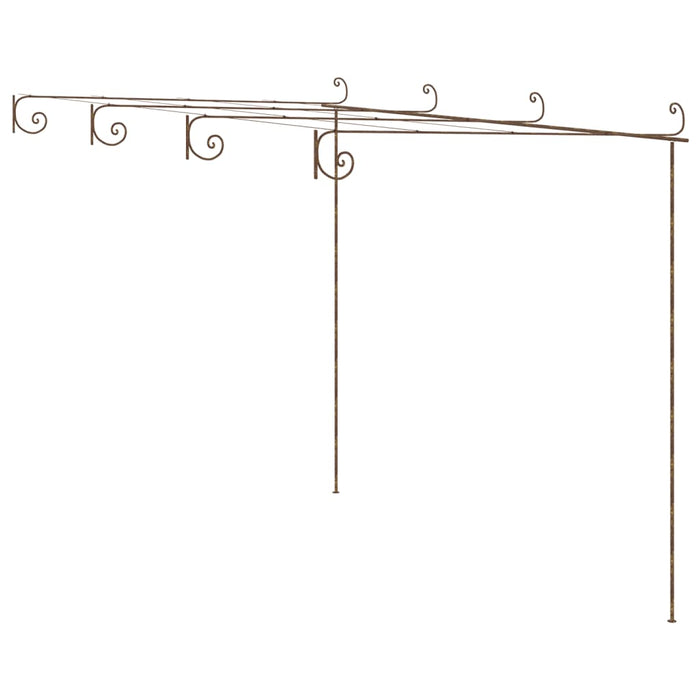 Pergolato da Giardino Marrone Anticato 4x3x2,5 m in Ferrocod mxl 97152