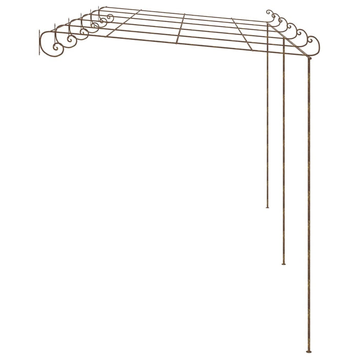 Pergolato da Giardino Marrone Anticato 6x3x2,5 m in Ferro 313999