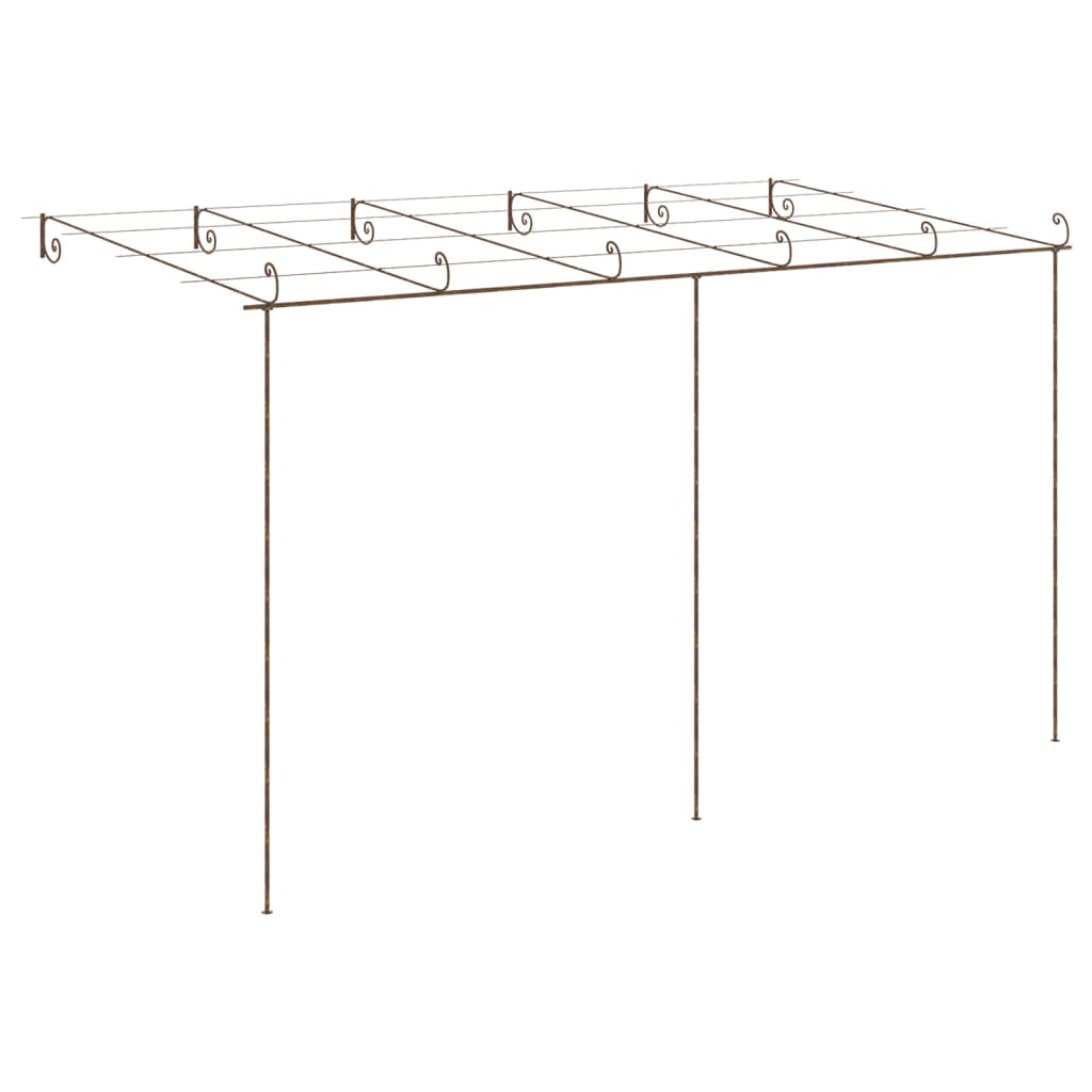 Pergolato da Giardino Marrone Anticato 6x3x2,5 m in Ferro 313999