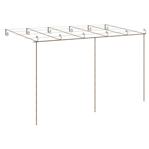 Pergolato da Giardino Marrone Anticato 6x3x2,5 m in Ferro 313999