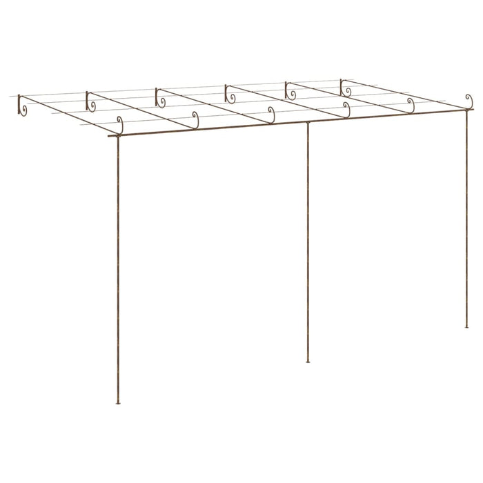 Pergolato da Giardino Marrone Anticato 6x3x2,5 m in Ferro 313999