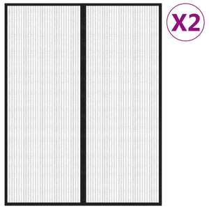 Tende Antimosche per Porta 2 pz con Magneti Nere 230x160 cm  cod mxl 70061