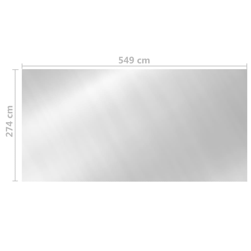 Copertura per Piscina Argento 549x274 cm PE 93095