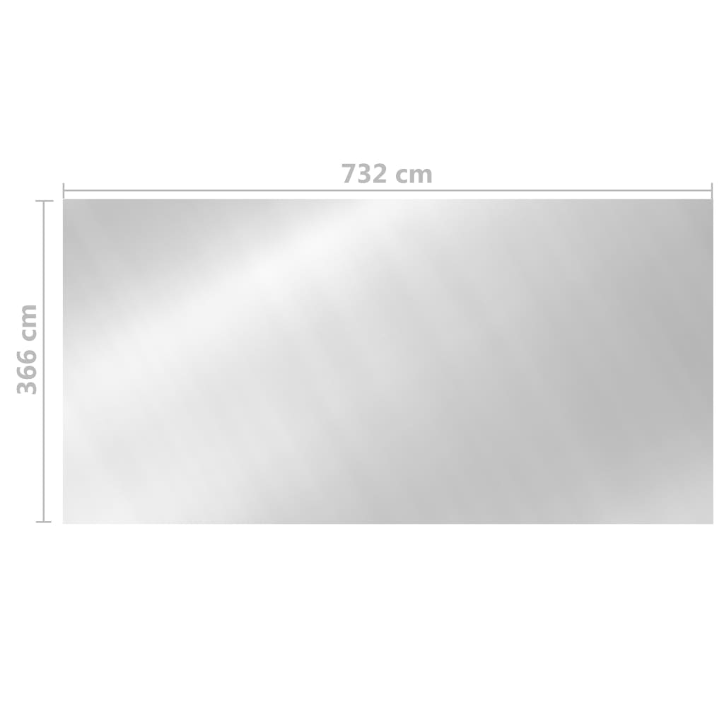 Copertura per Piscina Argento 732x366 cm in PE 93096