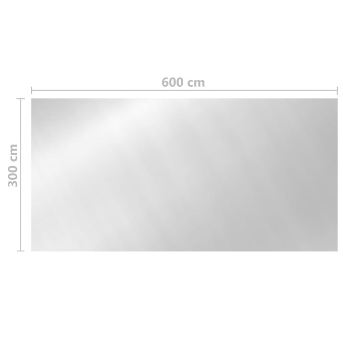 Copertura per Piscina Argento 600x300 cm PE 93098