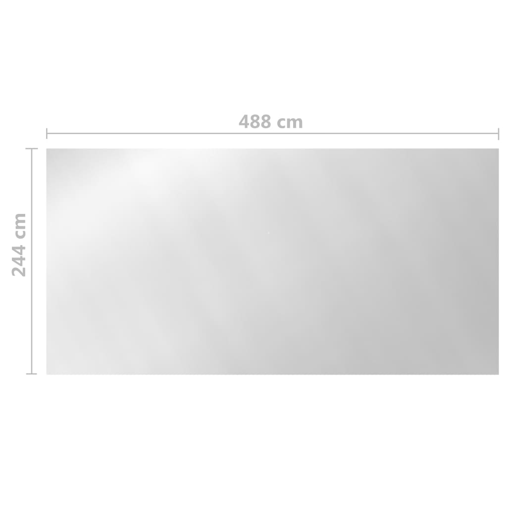 Copertura per Piscina Argento 488x244 cm PE 93099