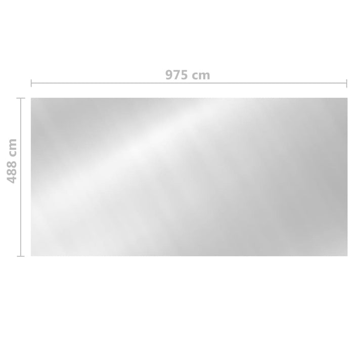 Copertura per Piscina Argento 975x488 cm in PE 93100