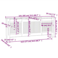 Copertura per Radiatore Bianca in MDF 205 cm 325547