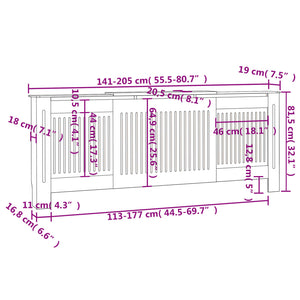 Copertura per Radiatore Nera in MDF 205 cm cod mxl 76392