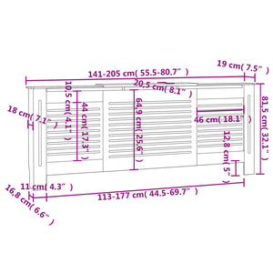 Copertura per Radiatore Bianca in MDF 205 cm 325551