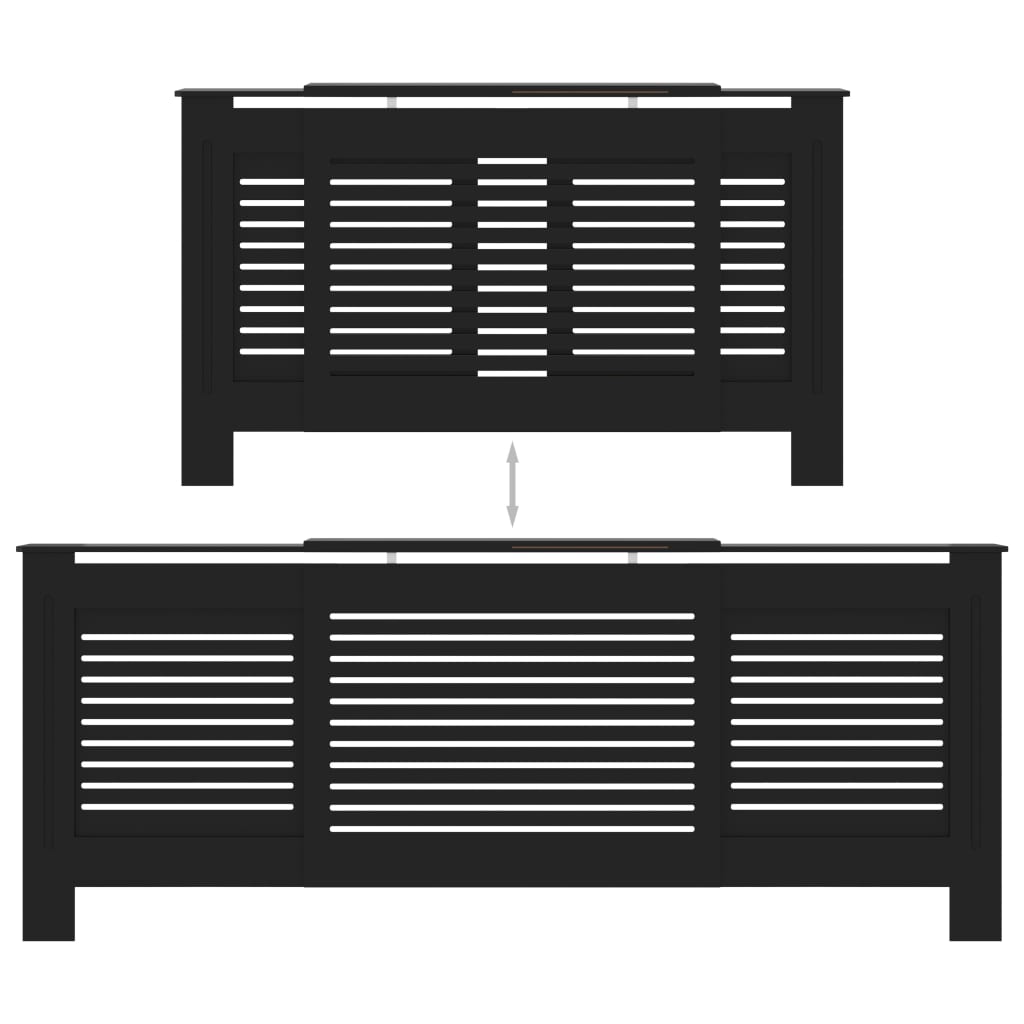 Copertura per Radiatore Nera in MDF 205 cm 325552