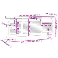 Copertura per Radiatore Grigia in MDF 205 cm cod mxl 77209