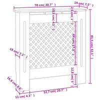 Copertura per Radiatore Bianca in MDF 78 cm 325567