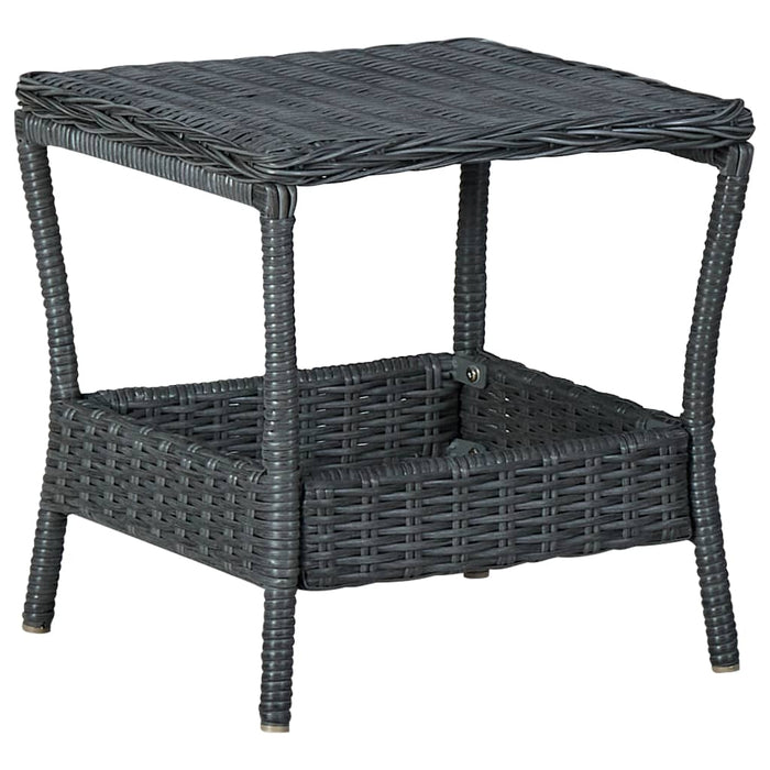 Tavolo da Giardino Grigio Scuro 45x45x46,5 cm in Polyrattan cod mxl 34472