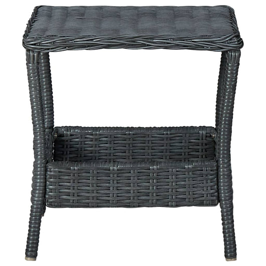 Tavolo da Giardino Grigio Scuro 45x45x46,5 cm in Polyrattan cod mxl 34472